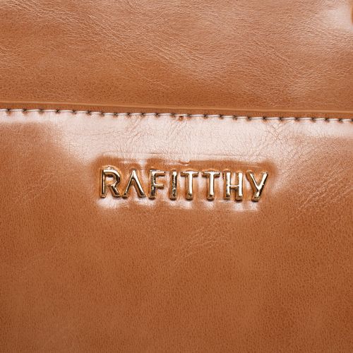 Bolsa Feminina Rafitthy Tote Média Verniz Caramelo
