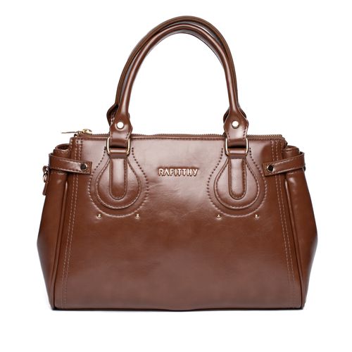 Bolsa Feminina Rafitthy Tiracolo Média Verniz Marrom