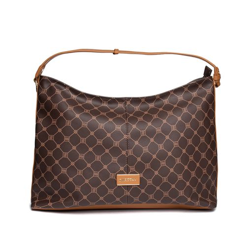 Bolsa Feminina Rafitthy Tiracolo Grande Monograma Marrom