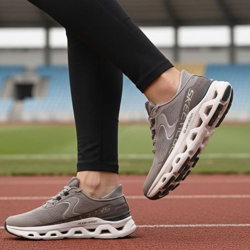 Tênis Feminino Skechers Glide Step Atlus Cinza/Marrom