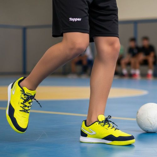 Chuteira Futsal Infantil Topper Dominator Club V Amarelo