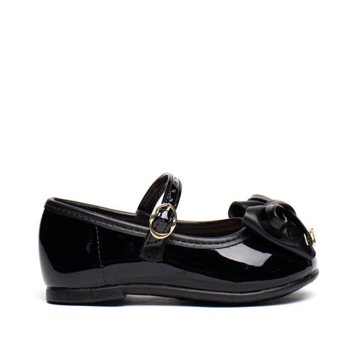 Sapatilha Infantil Molekinha Baby Verniz Laço Preto