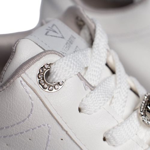 Tênis Feminino Via Marte Anabela Napa Branco/Prata