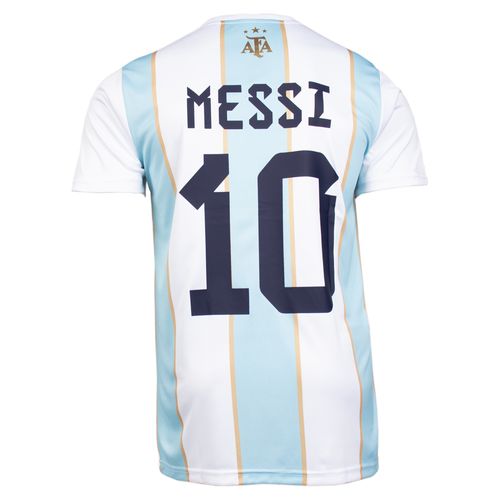 Camiseta Masculina Balboa Argentina Messi 10 Branco/Azul