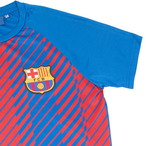 Camiseta Infantil Balboa Barcelona Azul/Vermelho