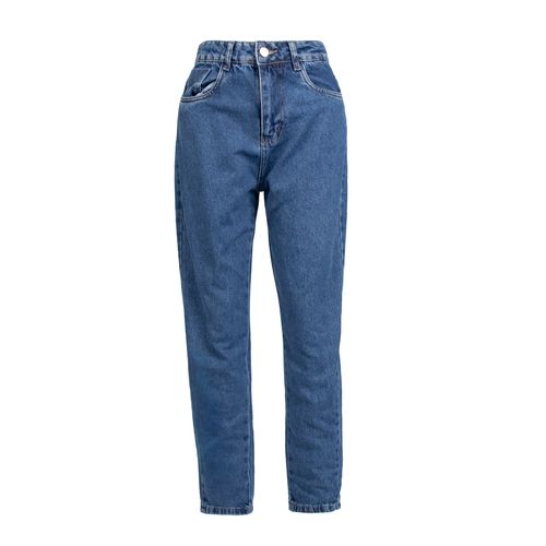 Calça Jeans Feminina Sawary Mom Azul