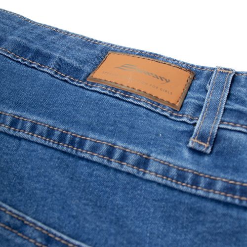 Calça Jeans Feminina Sawary Plus Size Fly Azul Claro