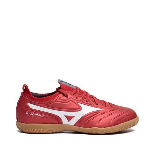 Chuteira Infantil Mizuno Regent IN JR Knit Vermelho/Branco