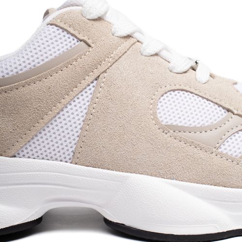 Tênis Feminino Vizzano Nylon Chunky Bege/Branco