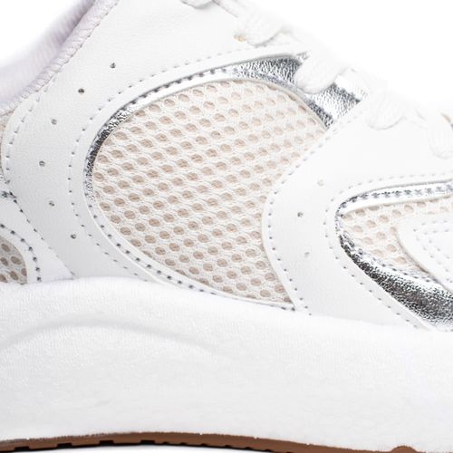 Tênis Feminino Beira Rio Free Sport Branco/Prata