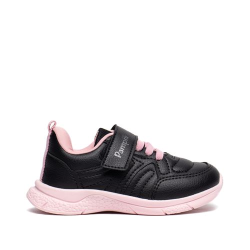 Tênis Infantil Pampili Escolar Preto/Rosa