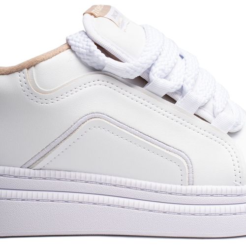Tênis Feminino Moleca Urbano Napa Turim Branco/Bege