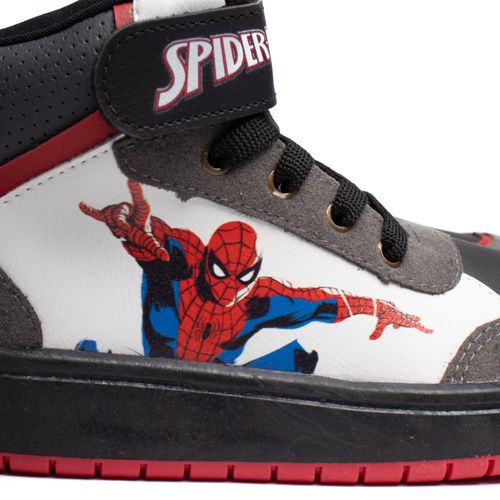 Tênis Infantil Marvel Homem Aranha Ilustração Cinza/Branco