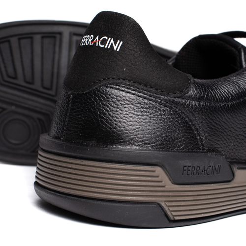 Sapatênis Masculino Ferracini Milan Couro Preto