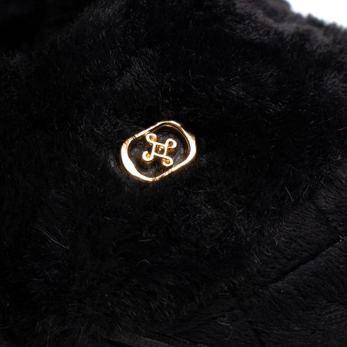 Pantufa Unissex Pegada Atoalhado Preto