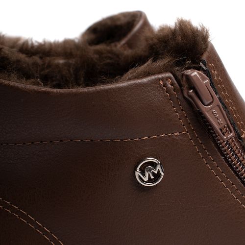 Tênis Feminino Via Marte Botinha Casual Marrom/Branco