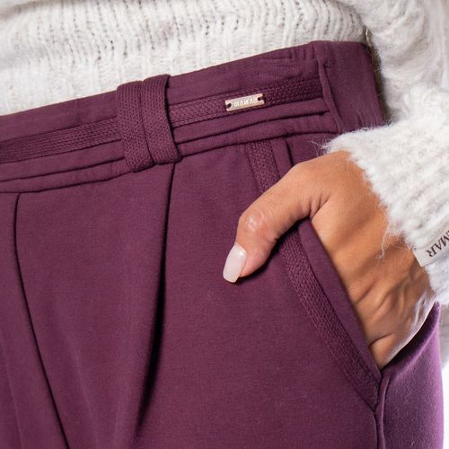 Calça Feminina Biamar Moletom Casual Vinho