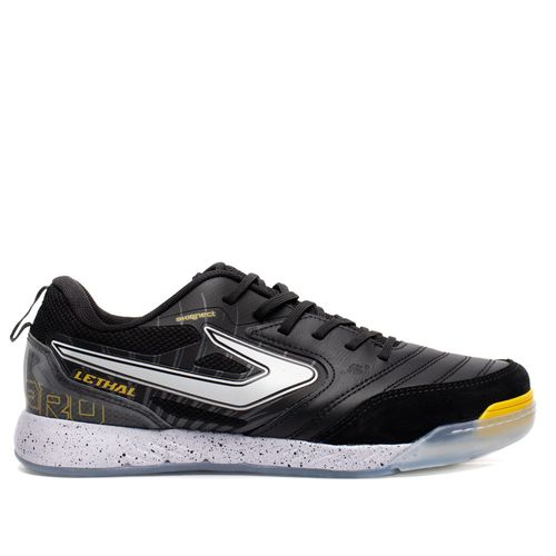 Chuteira Masculina Topper Futsal Lethal Preto/Amarelo