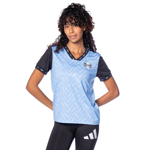 Camiseta Feminina Betel Champion Grêmio Azul/Preto