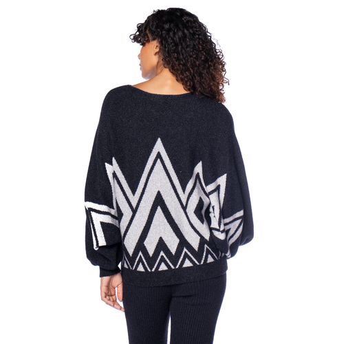 Blusa Feminina Biamar Geométrica Preto/Branco