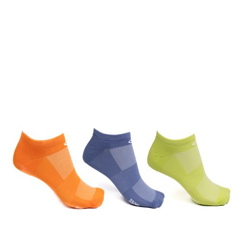 Meia Unissex Olympikus Cano Invisível Azul/Verde Neon