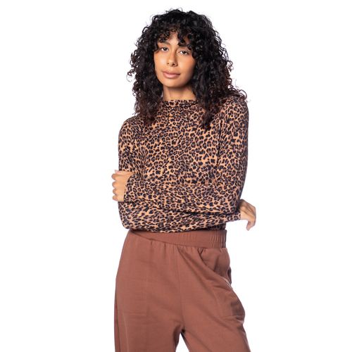 Blusa Feminina Endless Animal Print Marrom