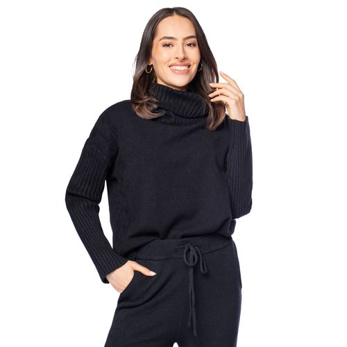 Blusa Feminina Pellini Manga Longa Preto