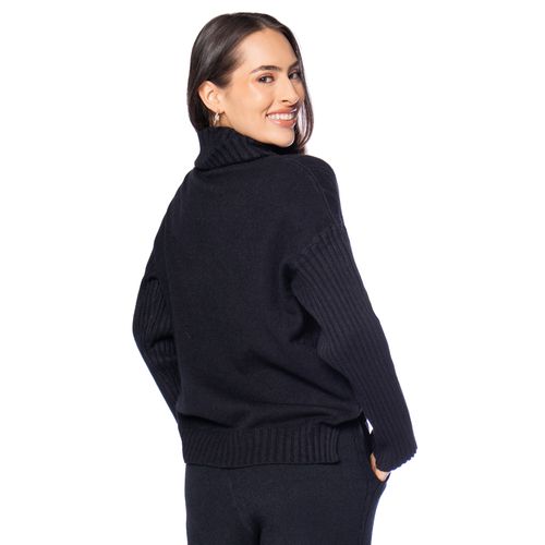 Blusa Feminina Pellini Manga Longa Preto