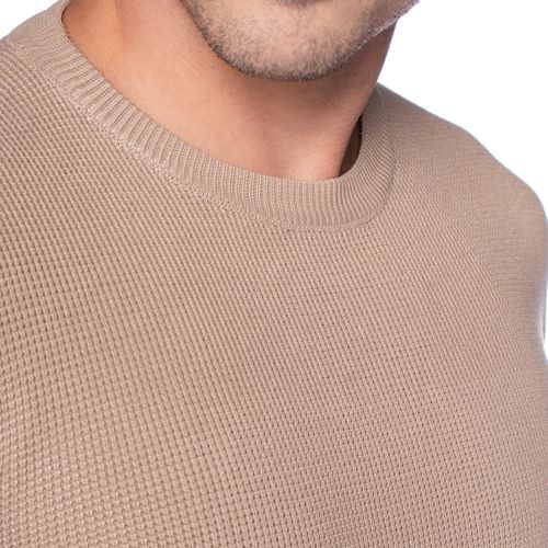 Suéter Masculino Broken Rules Texturizado Bege
