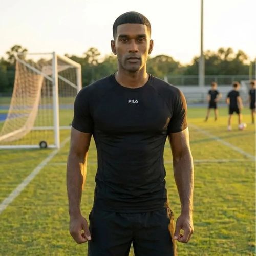 Camiseta Masculina Fila Running BIOTECH Preto