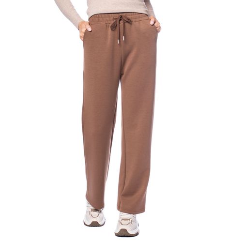 Calça Feminina Facinelli Reta Toque Suave Marrom