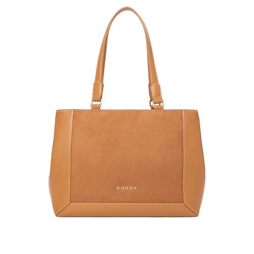 Bolsa Feminina Rafitthy Tiracolo Média Camurça Caramelo