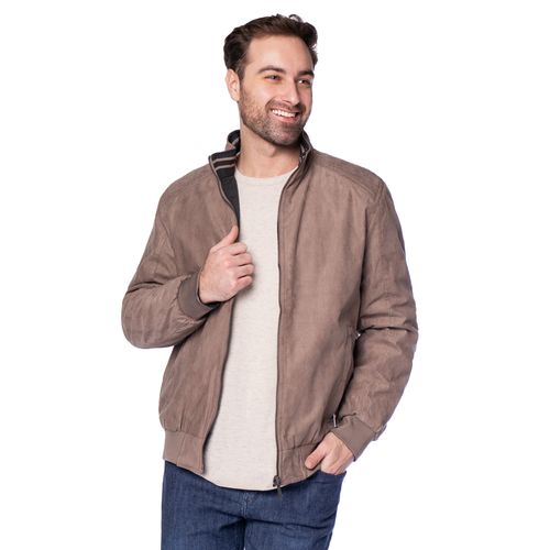 Jaqueta Masculina Hansez Reversível Marrom Claro
