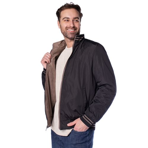 Jaqueta Masculina Hansez Reversível Marrom Claro