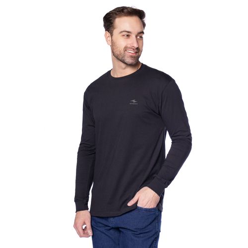 Camiseta Masculina Nicoboco Algodão Manga Longa Preto