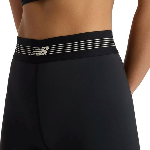 Bermuda Feminina New Balance Fitted 5 Esportivo Preto/Branco