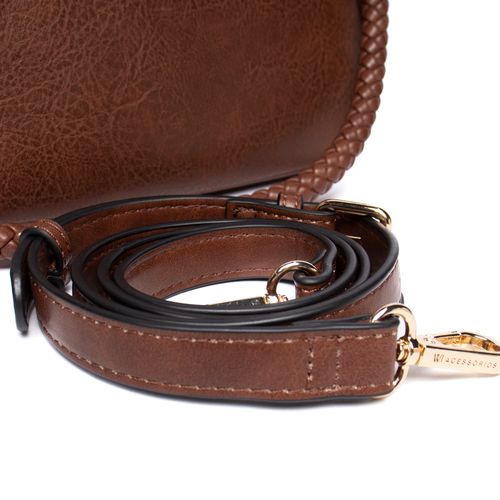 Bolsa Feminina Wj Alça Trançada Pequena Marrom