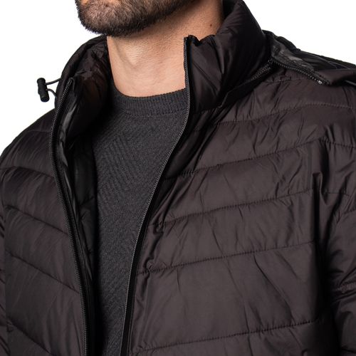 Jaqueta Masculina Sea Surf Puffer Capuz Preto