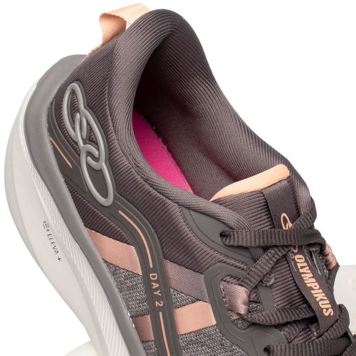 Tênis Feminino Olympikus Day Caminhada Eleva+ Cinza/Rosé