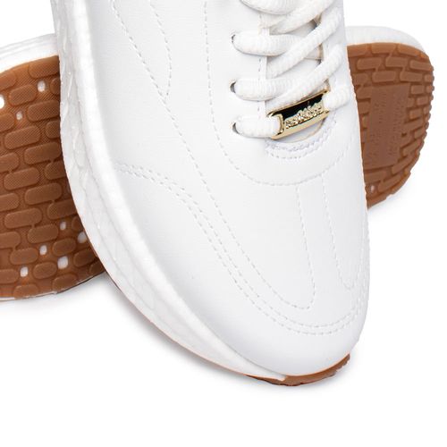 Tênis Infantil Molekinha Casual Napa Turim Branco/Dourado