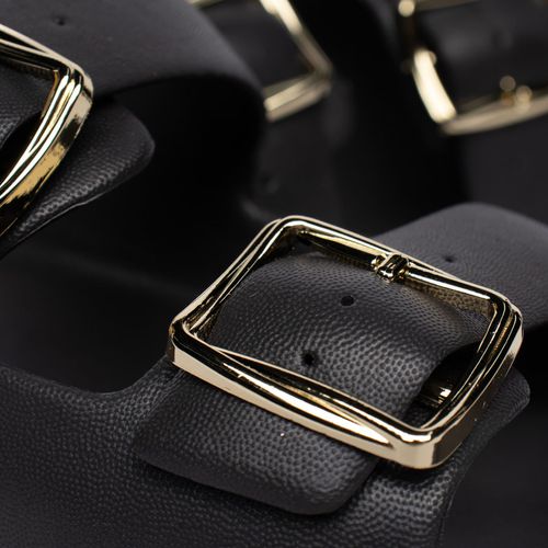 Tamanco Feminino Moleca Plataforma Eva Fivela Preto